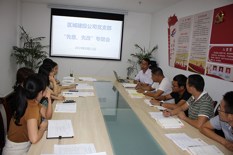 區(qū)城建投公司黨支部開展“先學(xué)、先查、先改”工作 預(yù)熱 “不忘初心、牢記使命”主題教育工作