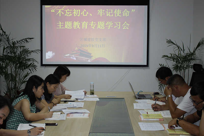 區(qū)城建投公司黨支部開展“先學(xué)、先查、先改”工作 預(yù)熱 “不忘初心、牢記使命”主題教育工作